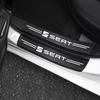 AAFH1 Carbon Fiber Car Door Sill Sticker Trunk Bumper Protective Sticker For Seat Leon Ibiza Alhambra Exeo Altea Arona Mii Accessories