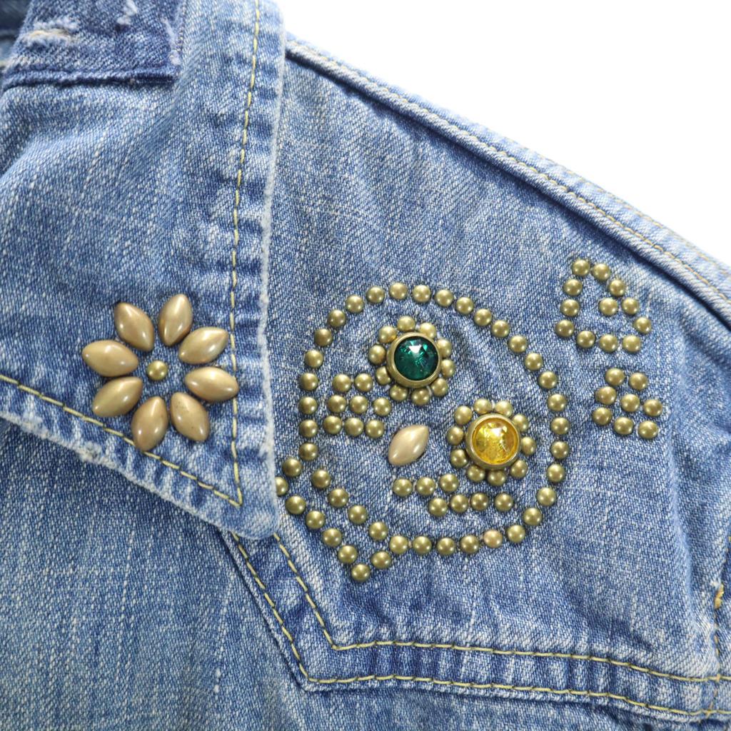REMI RELIEF made in Japan Studs Long sleeve Distressed denim Western shirt Women Used