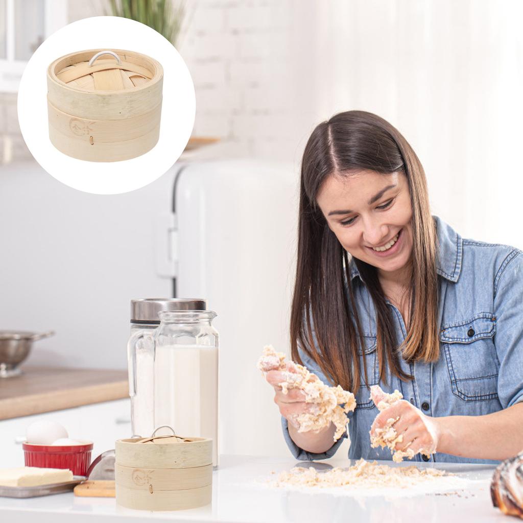1 Set Bamboo Kitchen Cooking For Food Reusable Basket Practical Household Steamer Multi-Functional Kitchen Supplies Steamer For