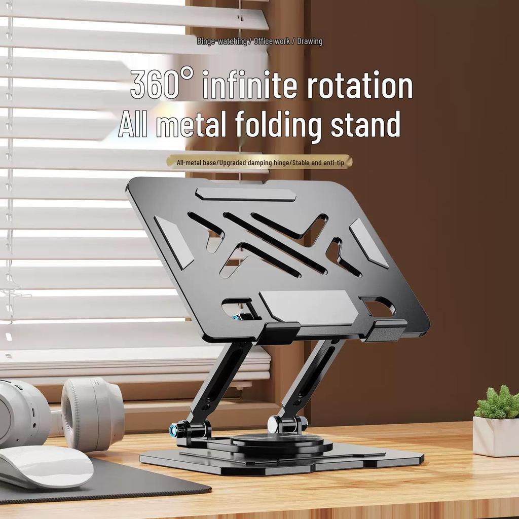 Portable 2-in-1 Laptop & Tablet Stand: Cooling, Adjustable & Foldable