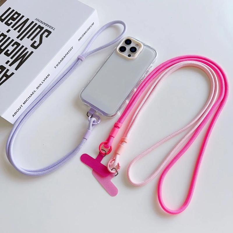 Universal Crossbody Phone Lanyard Neck Strap with Keychain Charm Durable Soft Lanyard for Phone Keys Card Holder Daily Accessories