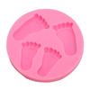 3D Baby Foot Moulding Silicone Non Stick Baby Foot Shaped Baking Tray for Fondant Chocolate Candy De