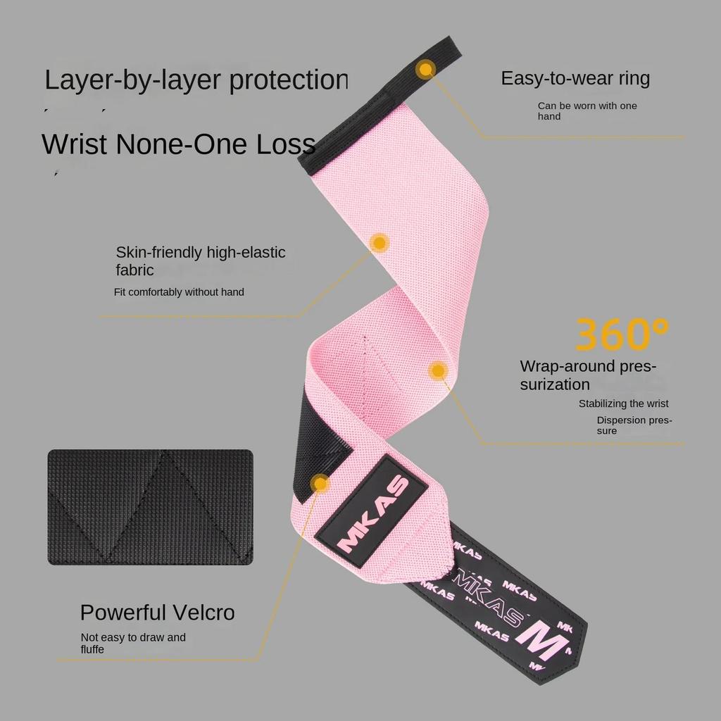 2PCS Wristband Wrist Support Brace Straps Extra Strength Weight Lifting Wrist Wraps Bandage Fitness Gym Training 1
