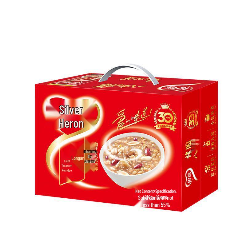 Yinlu Longan Eight Treasures Congee 280g - 12/24 Cans Ready-to-Eat No-Cook Porridge.