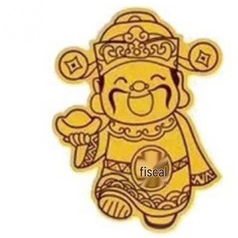 Pure Gold Fortune Maneki-neko and Pixiu Wealth God Phone Sticker Omamori