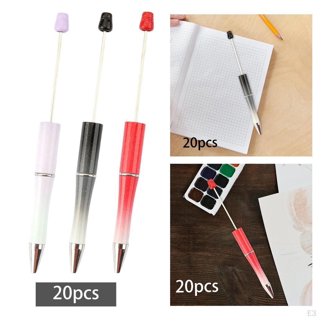 20 Beadable Pens for Drawing Journaling Kids Gifts Ballpoint