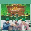 St. Patrick's Day Hintergrund Banner Deko 180*115cm/70*45in Fotohintergrund Irisches Festival