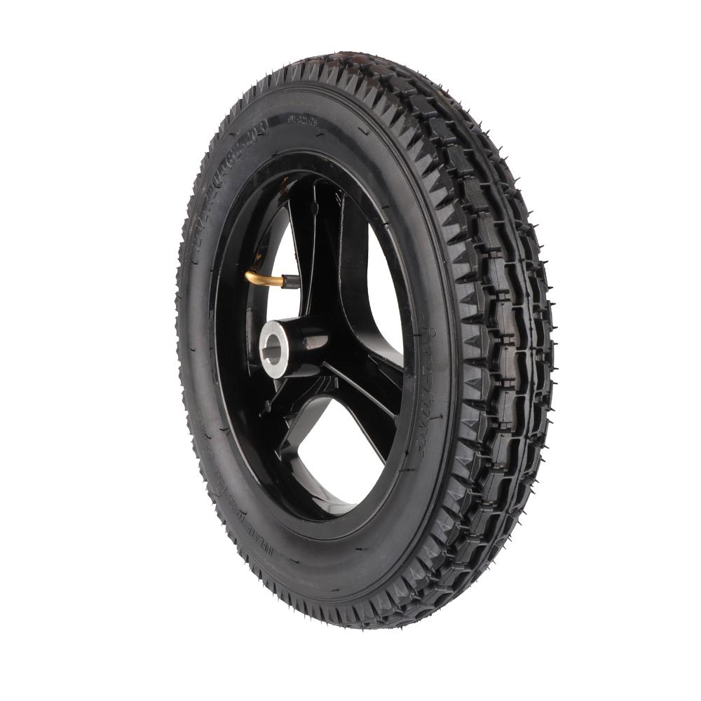 Electric Wheelchair Scooter Rear Wheels 12 Inch Pneumatic Tire Inner Tube 12 1/2x2 1/4 17mm Keyway Wheel Hub for Elderly