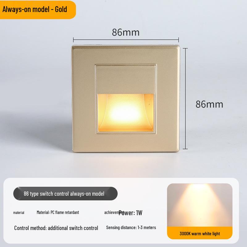 

Напольный светильник типа 86 с датчиком движения, ночник для лестниц и коридоров Default