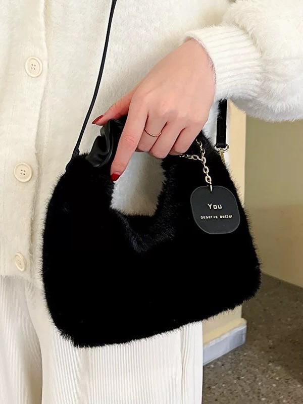 2026 New Winter Plush Furry Handbag: Cute, Handheld, Underarm Small Bag