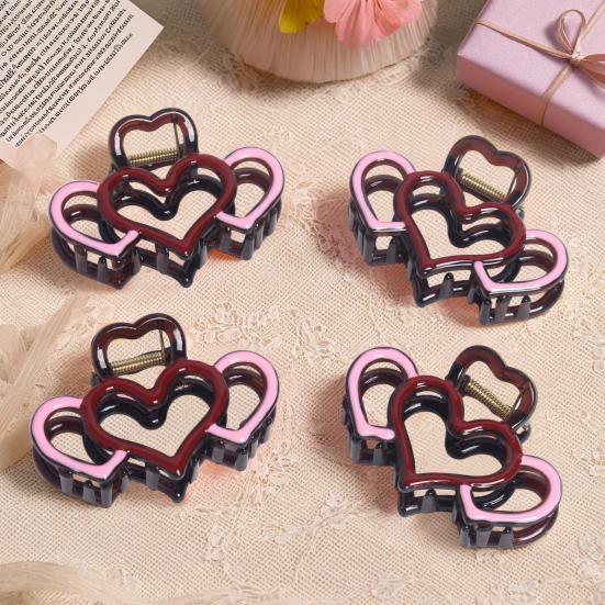 Hair Claw Hollow Heart Design Back Head Hair Clip Strong Grip Hair Clip Women Hair Styling Tool Hair Accessory