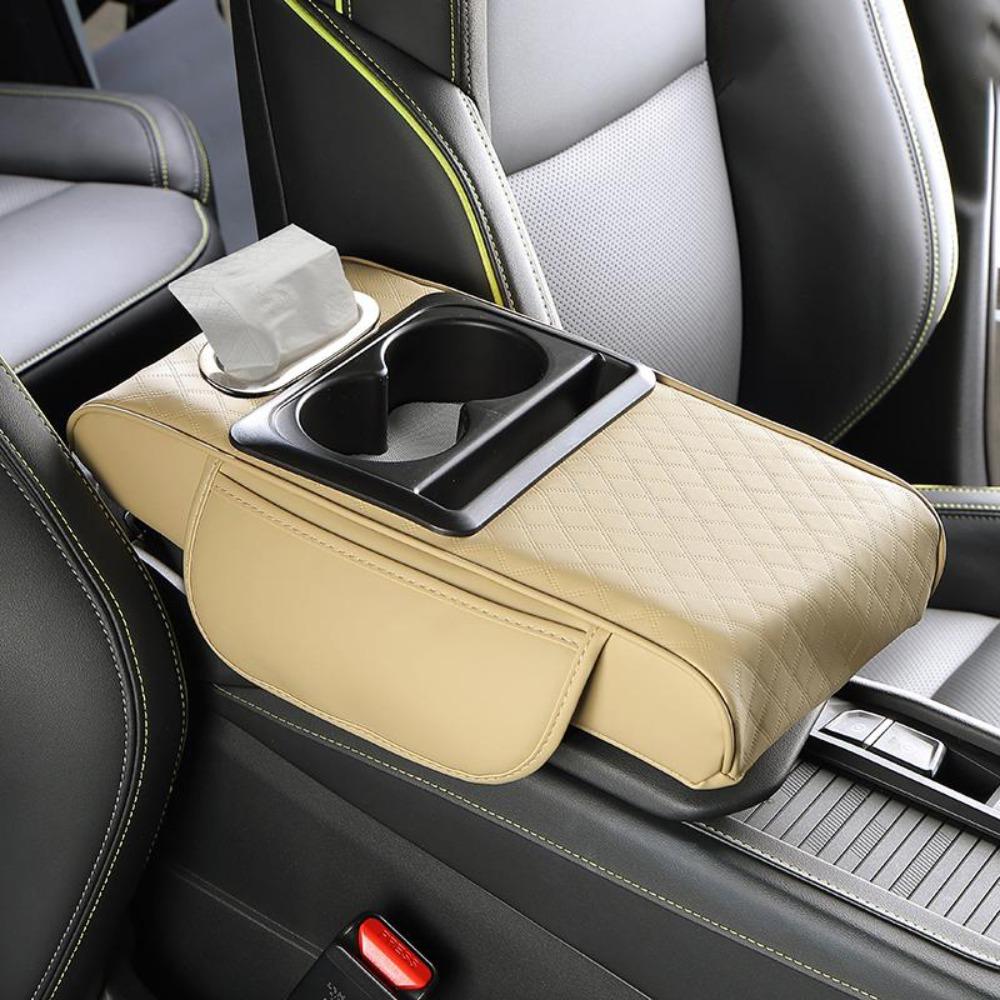 Multifunctional Center Console Armrest Cushion PU Leather Car Armrest Pillow New Armrest Pad  Car