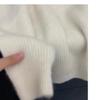 I love gentle milk white alpaca mohair thickened sweater women's winter soft waxy warm
