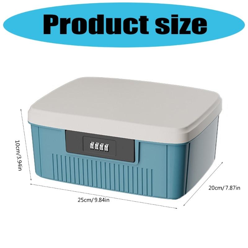 Multipurpose Locking Storage Box with Removable Tray for Home School and Office Privacy Protective Organization