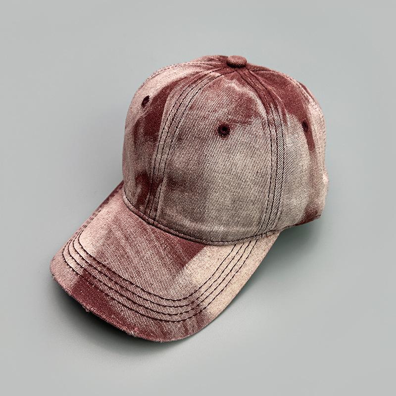 Gradual Change Personality Retro Baseball Hat Retro Street Niche Couple Simple Sunshade Cap 52-60cm красный