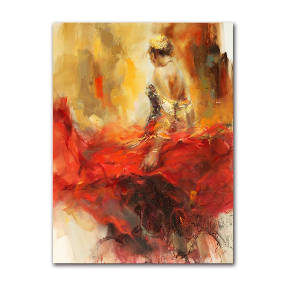 Art Oil Canvas Painting Vintage Figure Posters And Prints Wall Art Picture Modern Hme Decoration Spanish Flamenco Beauty Dancer