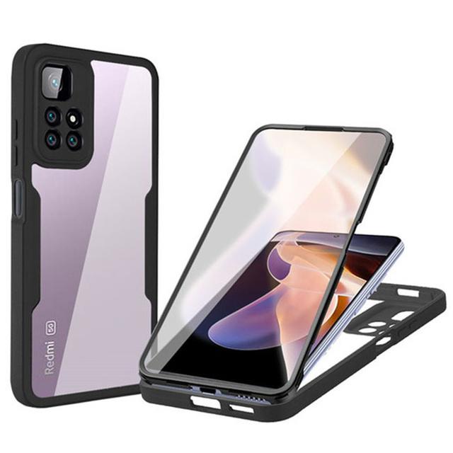 جرابات حماية كاملة 360 درجة أمامية وخلفية لهواتف Xiaomi Redmi Note 11 10s 11s 9 Pro 10C Mi 12 lite 12T 11T Poco X4 X3 Pro F3