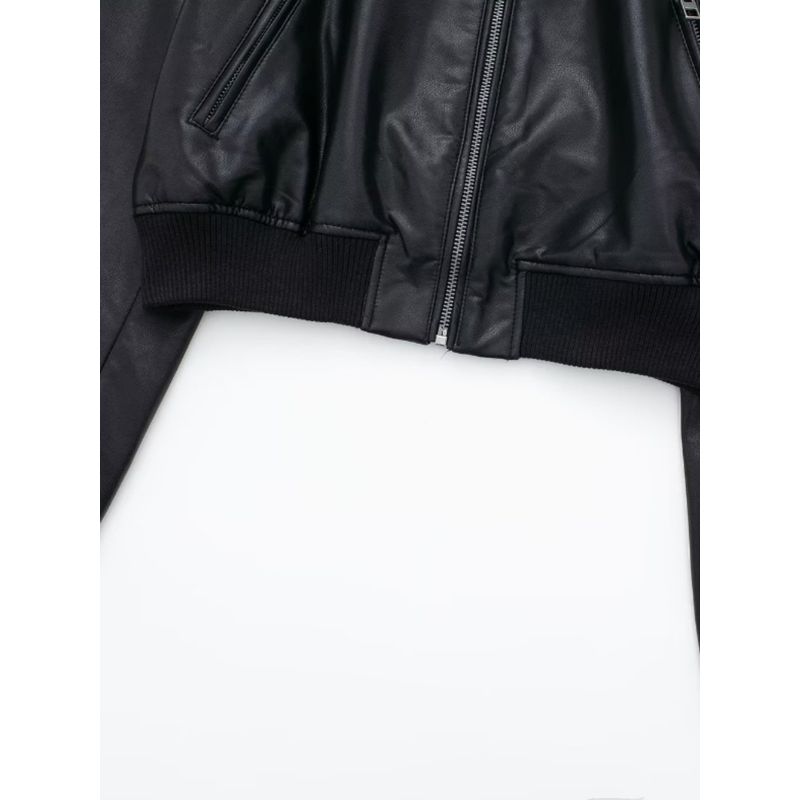 Kaslead Fashion Style Imitation Leather Pilot Jacket