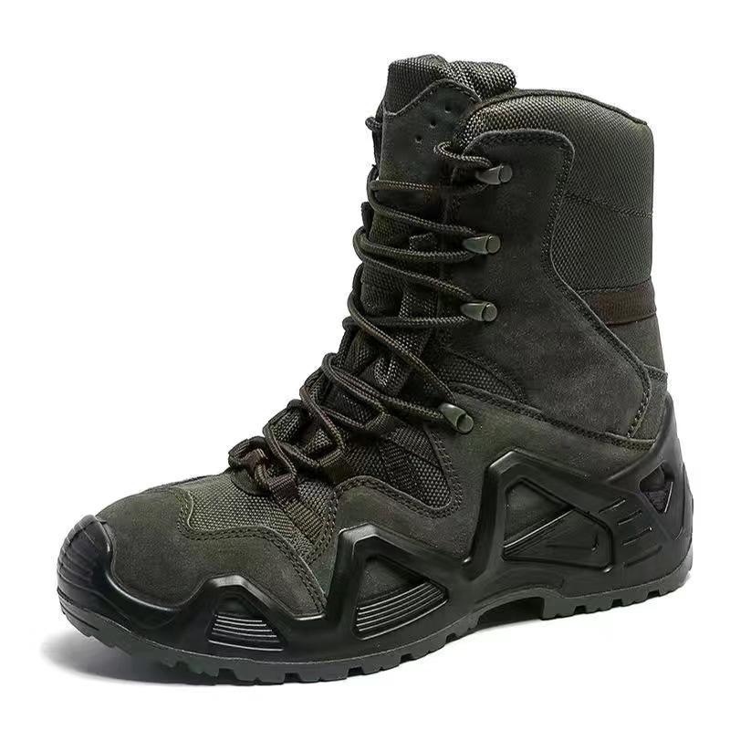 Combat Boots Outdoor Hiking Shoes Travel High Top Non-slip Wear-resistant Hiking Thick Sole Height-enhancing Hiking Shoes Desert