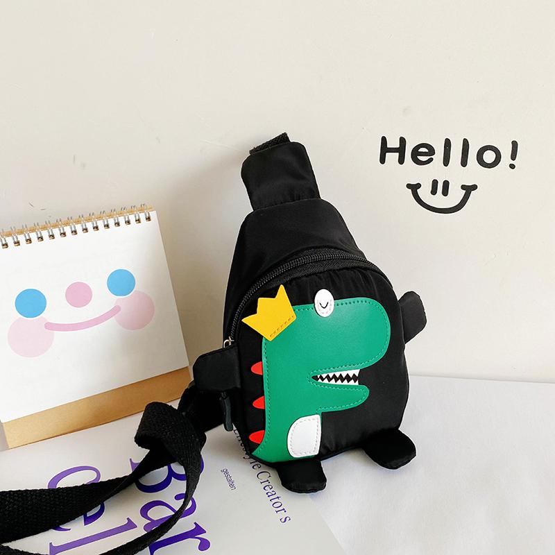 Милый мультяшный дорожный рюкзак Детская сумка через плечо Красивая нагрудная сумка с динозавром