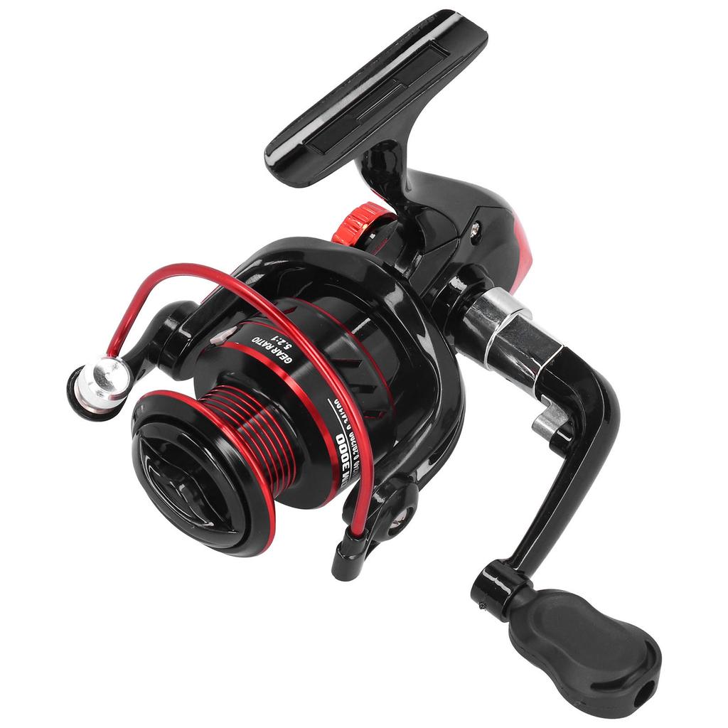 Metal Spinning Wheel Spool Sea Rod Lure Rock Fishing Long Shot Reel Tackle Black RedDM3000