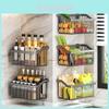 Kitchen Wall Mount Spice Storage Rack With Carbon Steel Material For Fresh Vegetables