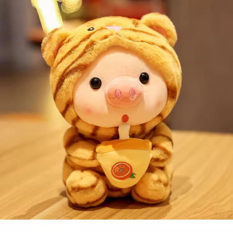 Transformation Milk Tea Pig Plush Toy - Perfect Gift for Kids