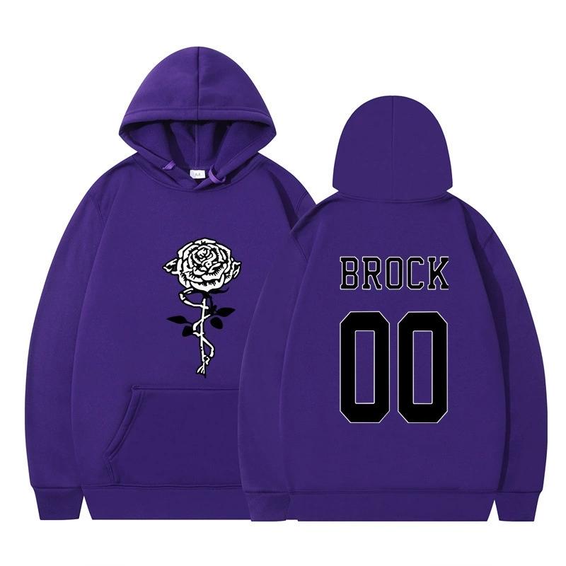 Men Women's Fleece Hooded BROCK Printed Spring Autumn Pullover Sweatshirt Fashion Hoodie Casual Hip Hop New Men Tracksuit Streetwear