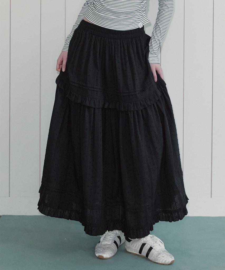 Teuwi Kiren Frill Full Long Skirt