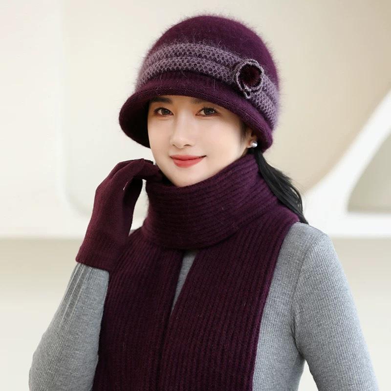 

Зимние шапки для женщин среднего и пожилого возраста, подходящие для бабушек, матерей и прабабушек, разработанные для тепла и толщины only hat фиолетовый