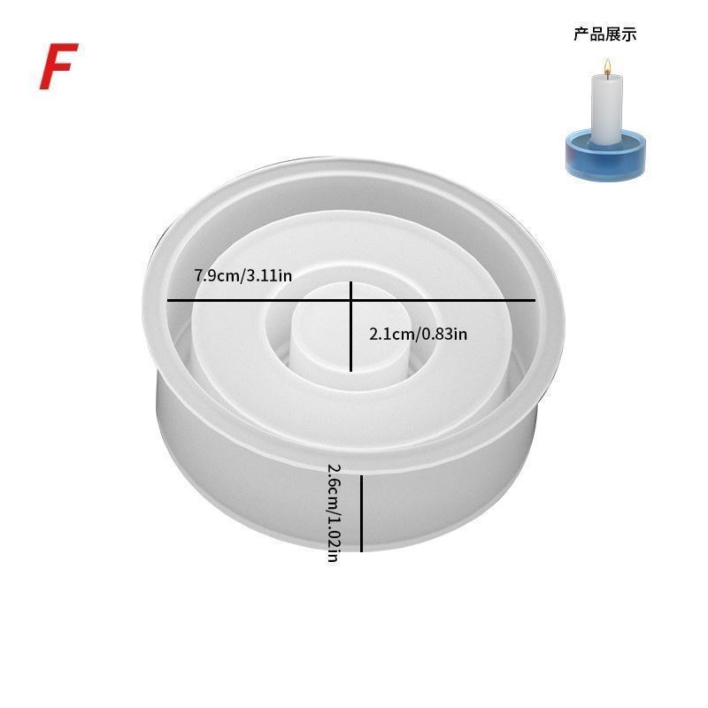 Candle Holder Silicone Mold 3D Heart/Star/Round Candlestick Holder Casting Mould Concrete Resin Molds Rod Taper Candle Holder