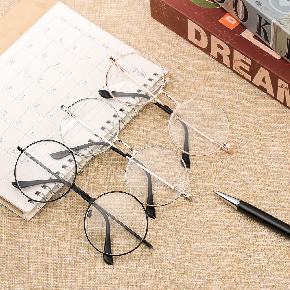 Round Optical Myopia Glasses Frame Women Men Fashion Vintage Finished Nearsighted Glasses Prescription Eyeglasses -1.0..-4.0
