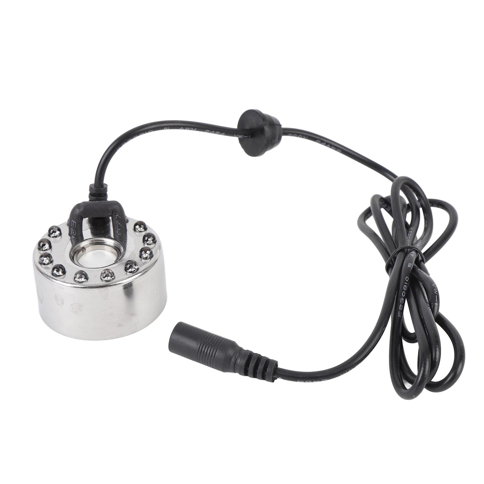 

Генератор тумана Фоггер Сплав цинка 12 светодиодов с изменяющимся цветом Атомайзер тумана Увлажнитель для водного фонтана Пруда Альпина Вазы