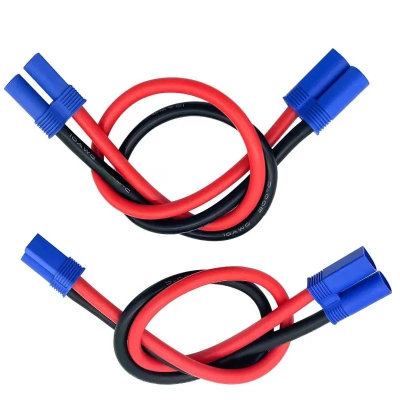 EC5 Male to EC5 Female Silicone Extension Cable 10AWG 100A Current Li-ion Battery Airplane Car Emergency Start Power Plugs