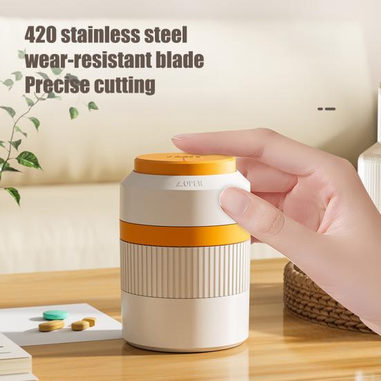 3-v-1 Řezačka na pilulky 1/4 1/2 Dělič pilulek s úložným prostorem Drtič pilulek Přenosný organizér na tablety pro malé nebo velké pilulky Domácí cestovní použití