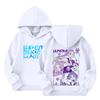 Kids' Long Sleeve Loose Pullover Letter Print Drawstring Hooded Sweatshirt