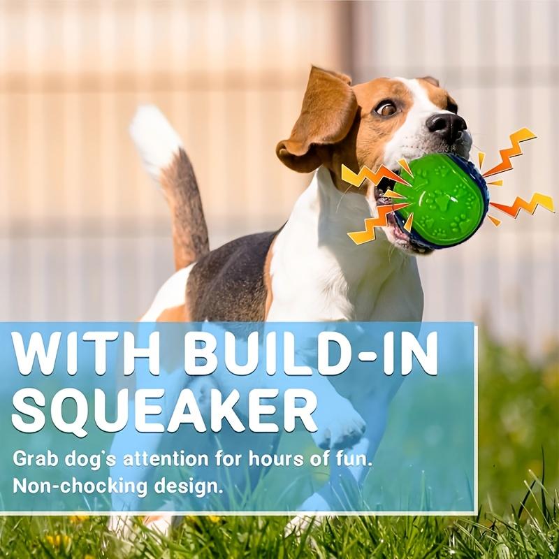 Striped Squeaky Dog Balls, Durable Chew Toys for Dental Health & Training, Non-Toxic, Bite-Resistant, All Breed Sizes, No Battery Needed