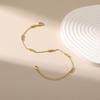 Women 18k Gold Plated Minimalist Gold Bead Thin Chain Anklet