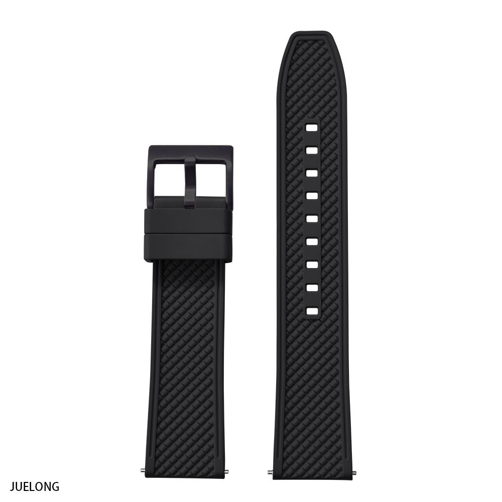 New Design HAISCH FKM Rubber Watch Strap 18mm 20mm 22mm 24mm Bullet Shape Quick Release Watch Bands Diving Waterproof Wristbands