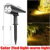 2/9 Led Solar Powered Lamp Adjustable Solar Spotlight In-Ground IP65 Waterproof Landscape Wall Light Outdoor Lighting