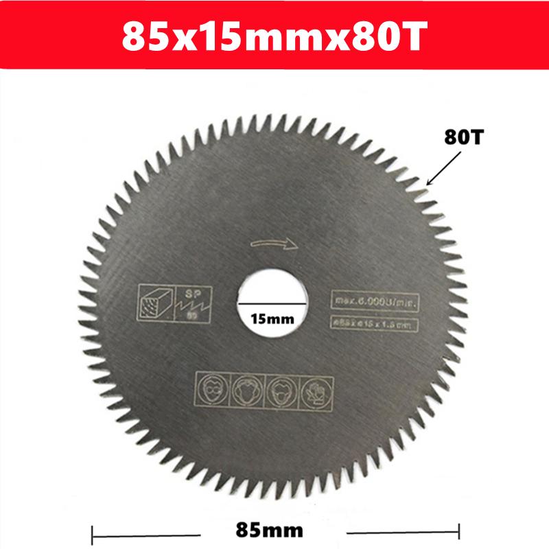 Pânză de ferăstrău circular mini 85mm Alezaj 10/15mm Pânză de ferăstrău pentru lemn de înaltă calitate Pânză din aliaj dur Pânză de ferăstrău pentru prelucrarea lemnului
