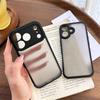 Luxury Matte Clear Armor Shockproof Case For iPhone 17 Air 16E 15 14 13 12 11 16 Pro Max Plus Silicone Bumper Hard PC Back Cover
