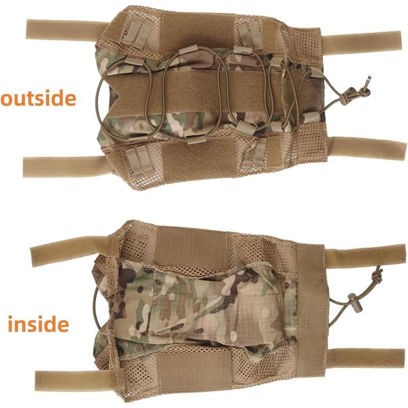 Tactical Helmet Cover Camo Cloth Cover for Airsoft Fast Helmet with Velcro, Nylon Loops & Shock Cord for Military-Without Helmet