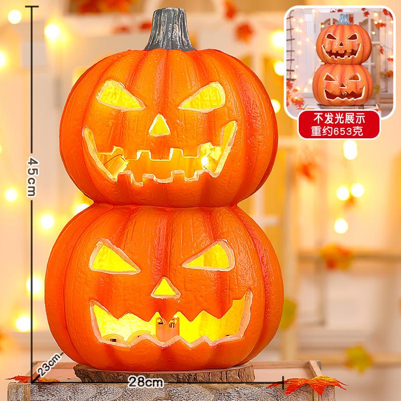 Halloween Pumpkin Lantern Shopping Mall Yard Shop Decoration Scene Arrangement Ornament Luminous Big Pumpkin