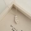 Copper Alloy Sweater Chain Gold Plated Pea Pearl Necklace Fashionable Peanut Pearl Necklace  Women