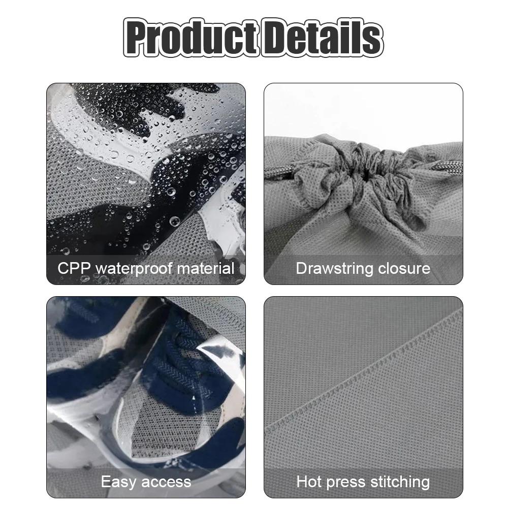 10/5 stücke Schuhe Lagerung Organizer Taschen Vlies Reise Tragbare Closet Tasche Wasserdichte Tasche Kleidung Tranparent Hängen Tasche