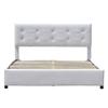 Chloe - Solid and Comfortable Bed 140x190 with Base with 4 Drawers Headboard Color WHITE Feet In 4 Cm