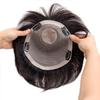 Men's Short Real Hair Wig for Baldness - Fluffy, Lightweight, Thin Patch Style