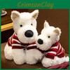 Highland West White Terrier Plush Toy With Soft Design For Home Office Decor