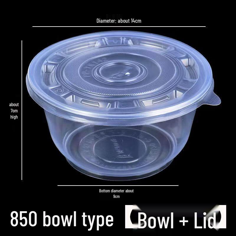 

Disposable Transparent Round Plastic Bowls with Lids